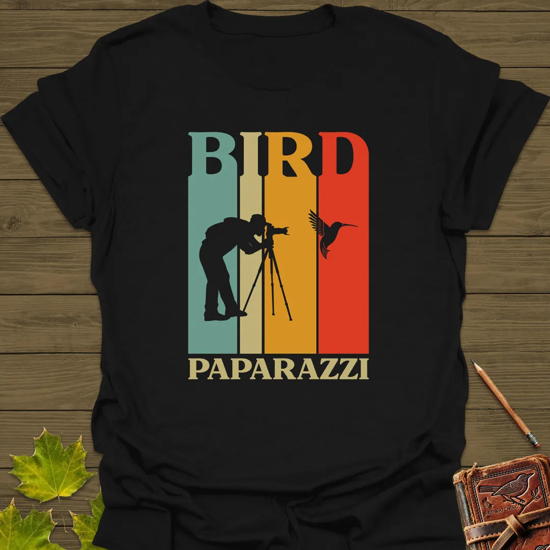 Bird Paparazzi T-Shirt Black