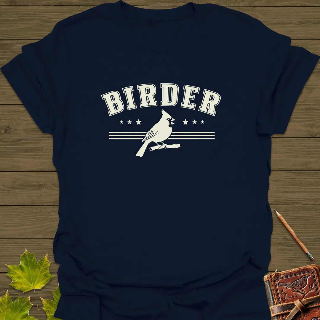 Retro Birder Logo T-Shirt Navy