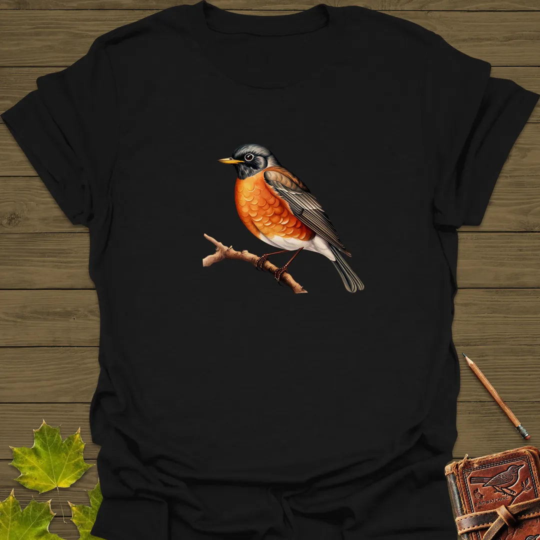 Artistic American Robin T-Shirt Black