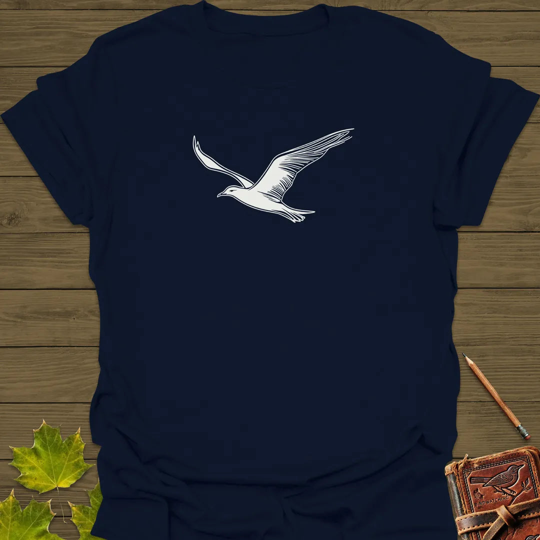 Open Skies Seagull T-Shirt Navy