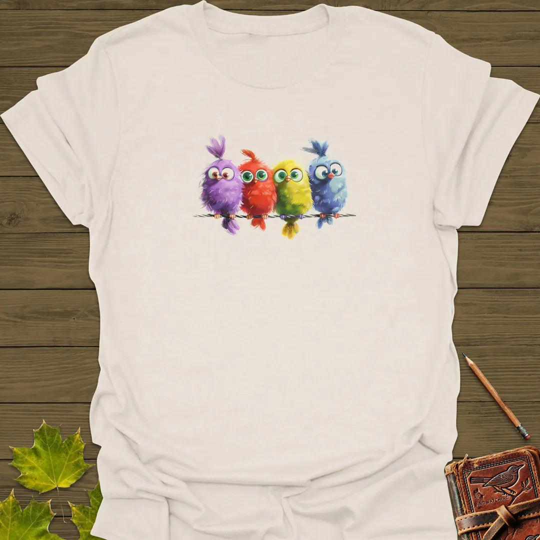 Feathered Friends Bird T-Shirt Natural