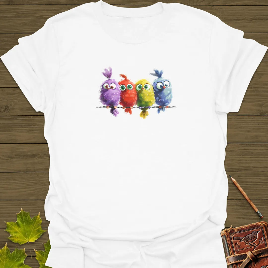 Feathered Friends Bird T-Shirt White