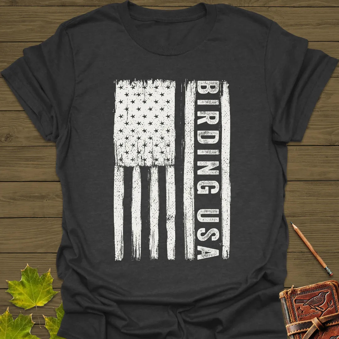 Birding USA T-Shirt Dark Heather