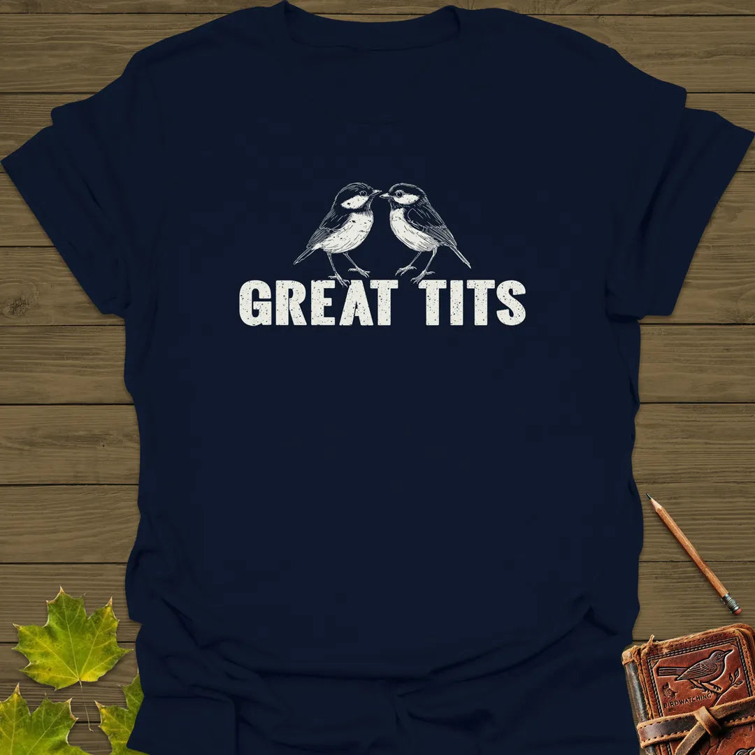 Great Tits T-Shirt Navy
