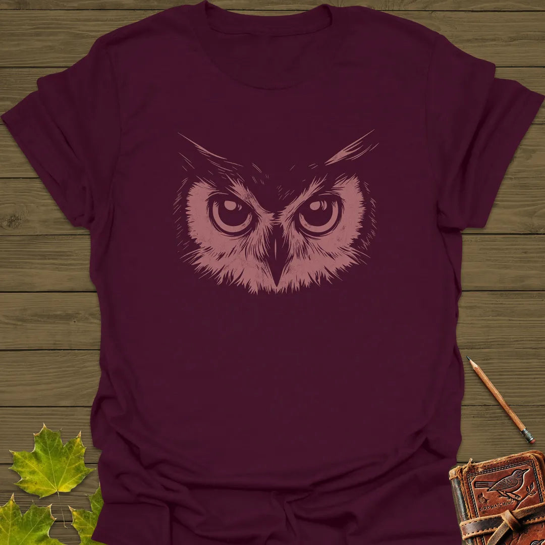 Night Vision Owl T-Shirt Maroon