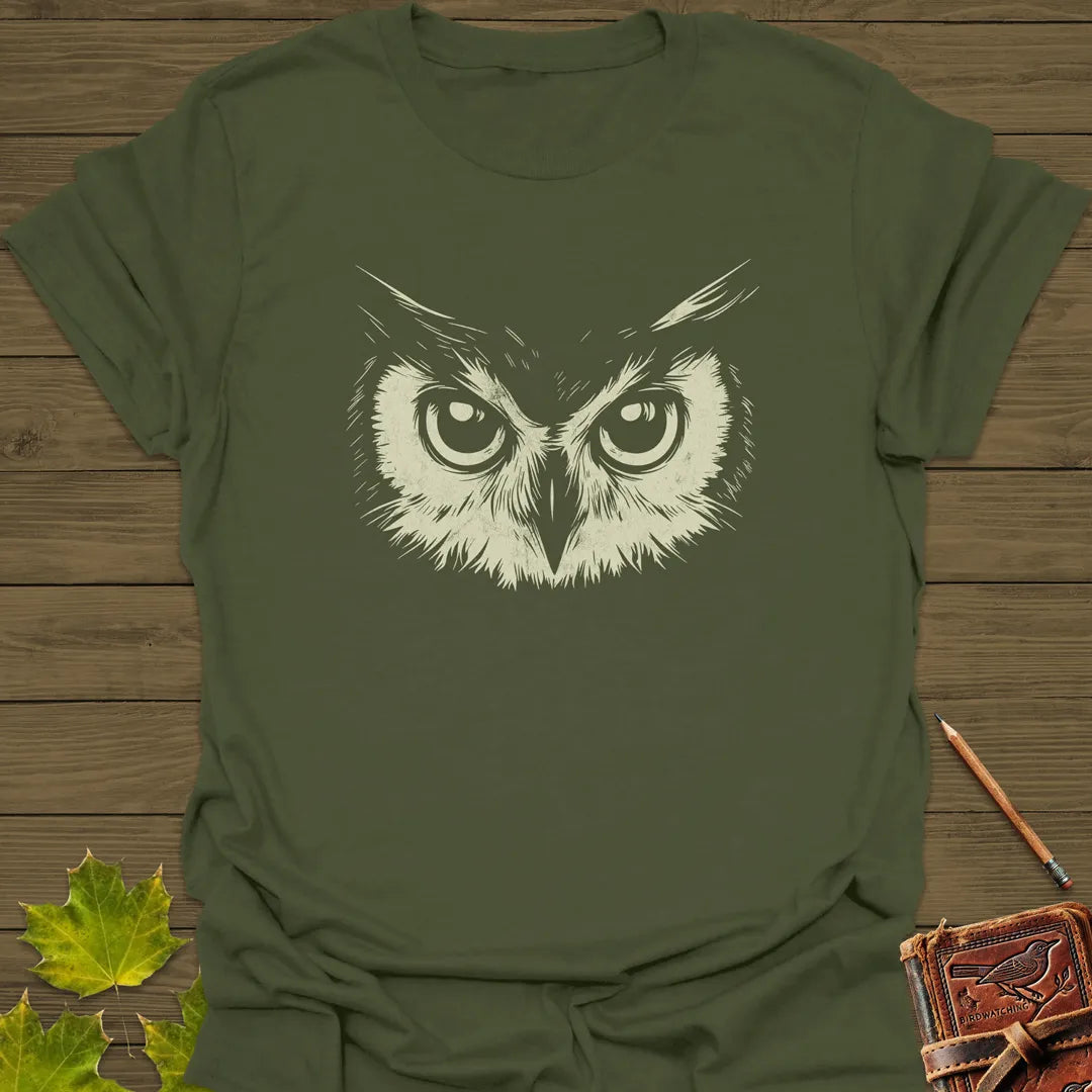 Night Vision Owl T-Shirt Military Green
