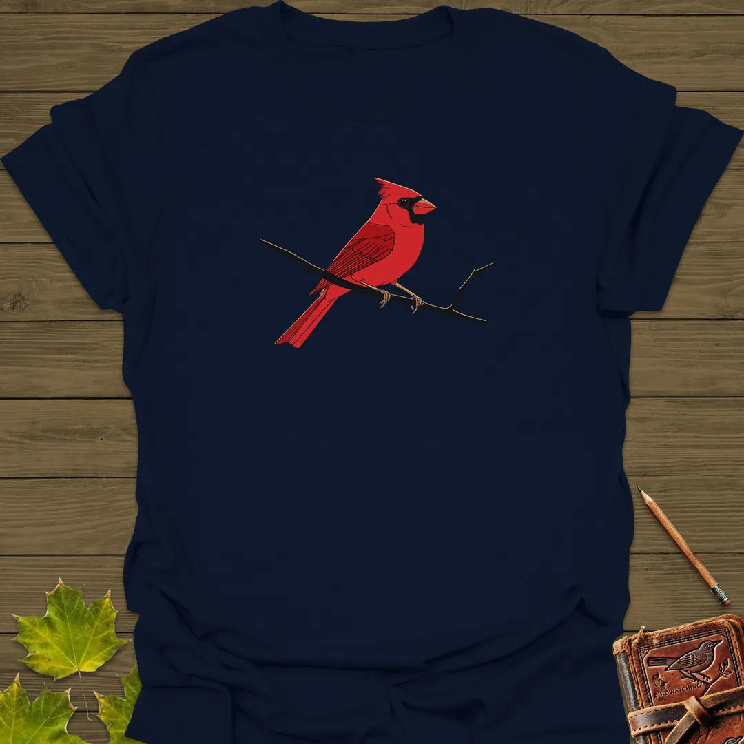 Vivid Cardinal Perch T-Shirt Navy