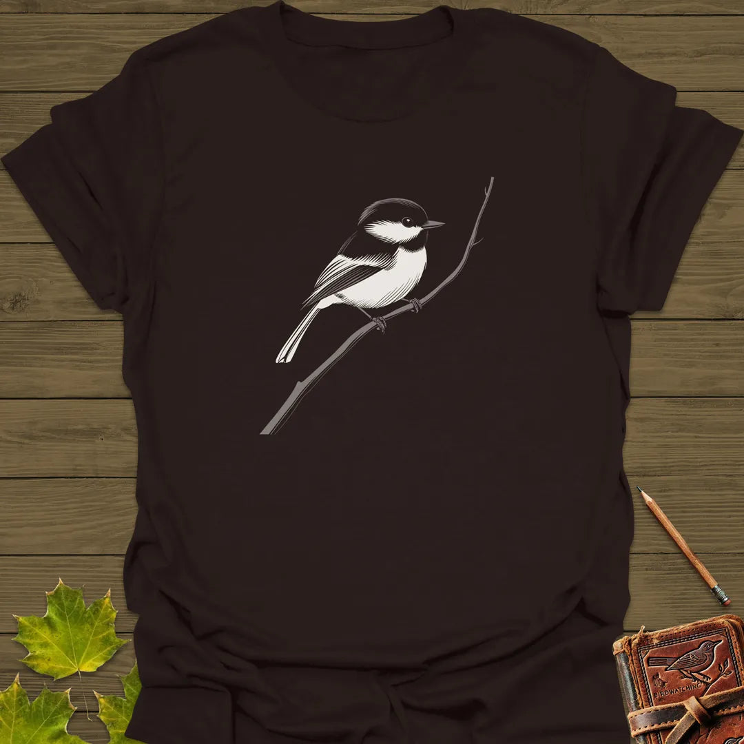 Black-Capped Chickadee T-Shirt Dark Chocolate