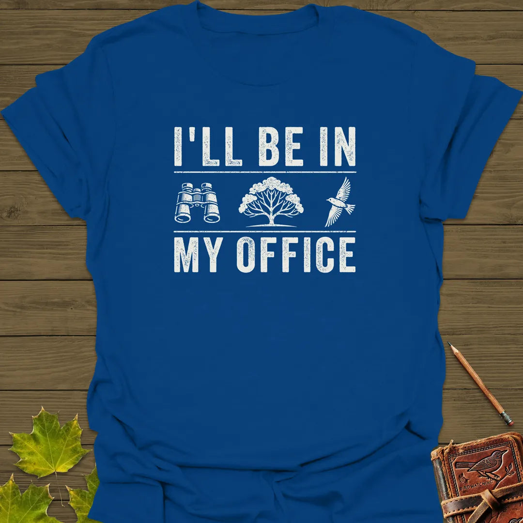 In My Office Birding T-Shirt Royal