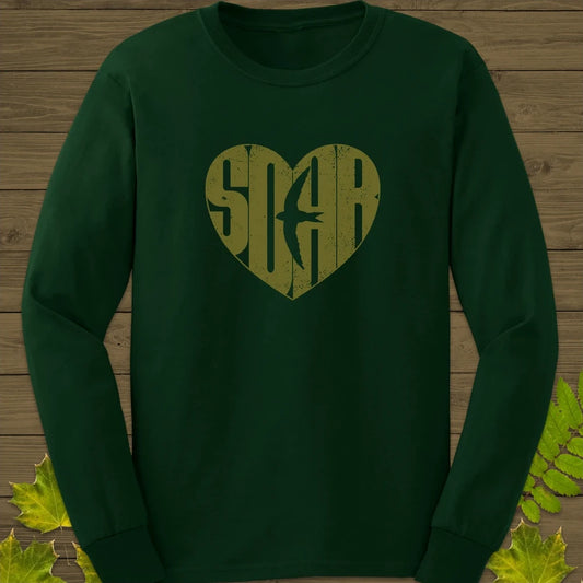 Heart-Shaped SOAR Long Sleeve Forest Green