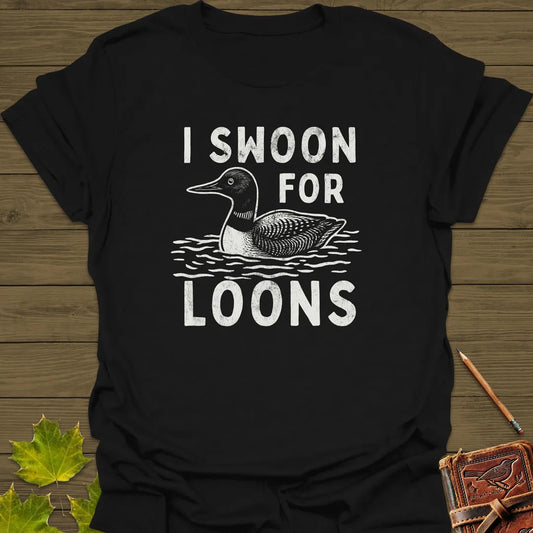 Swoon For Loons T-Shirt Black