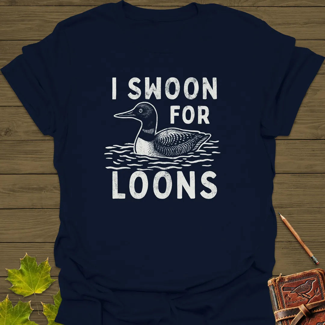 Swoon For Loons T-Shirt Navy