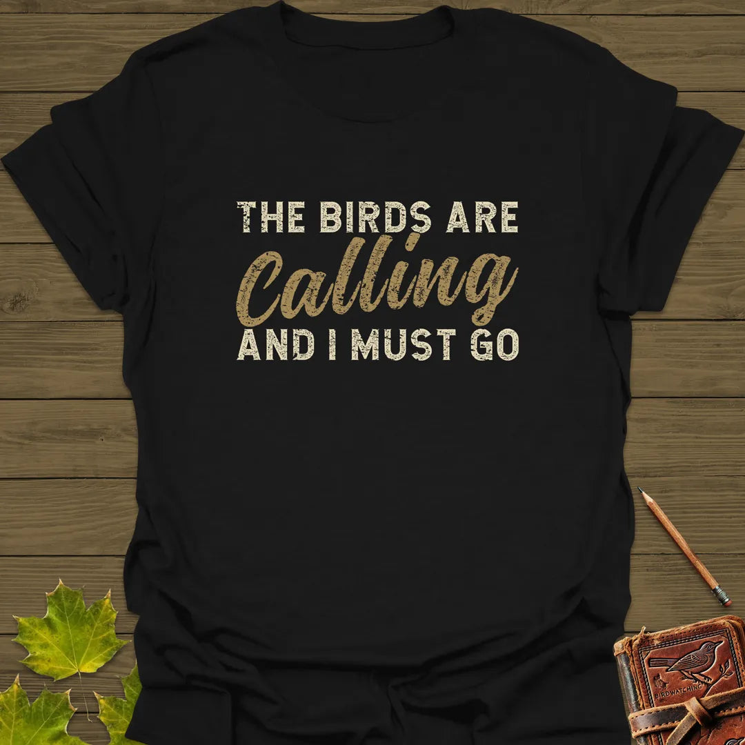The Birds Are Calling T-Shirt Black