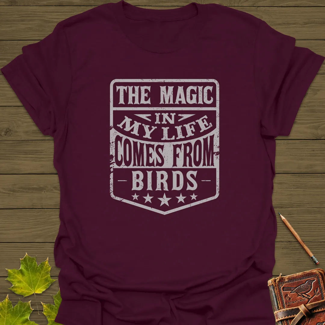 Bird Life Magic T-Shirt Maroon