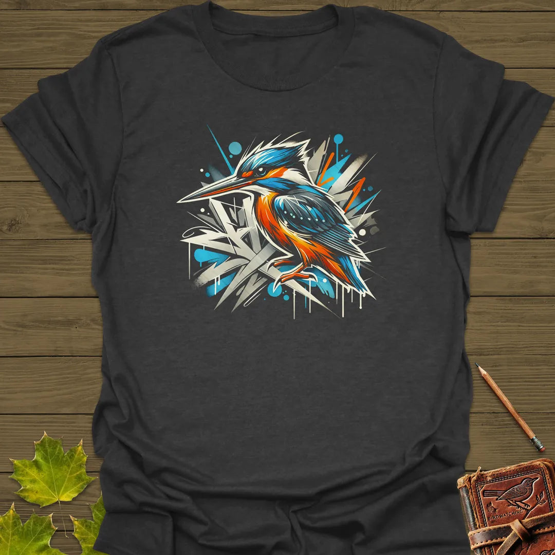 Urban Wildlife Kingfisher T-Shirt Dark Heather