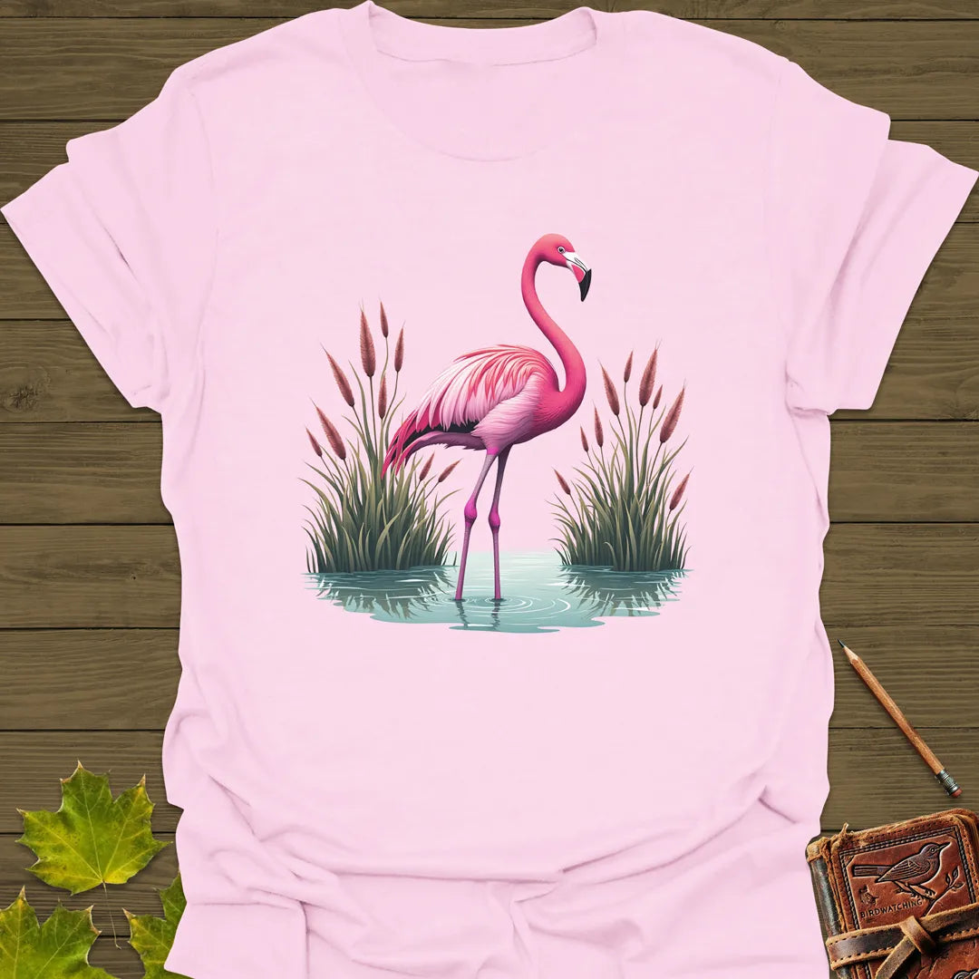 Tropical Dreams Flamingo T-Shirt Light Pink