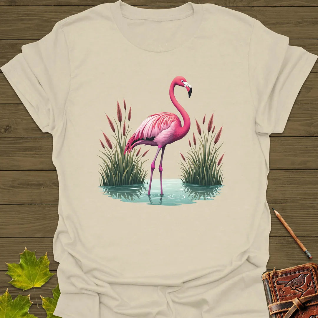 Tropical Dreams Flamingo T-Shirt Sand