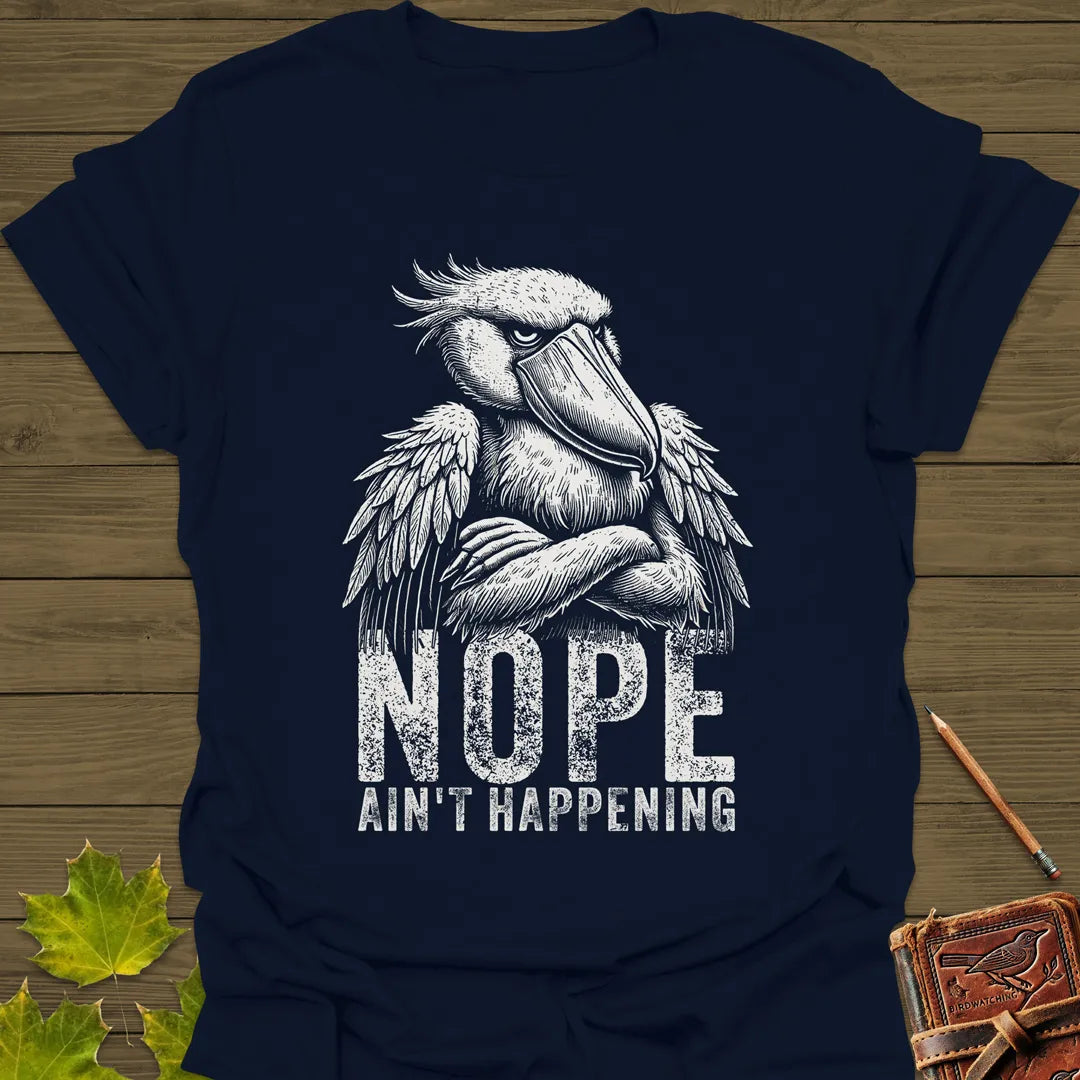 Nope - Grumpy Stork T-Shirt Navy