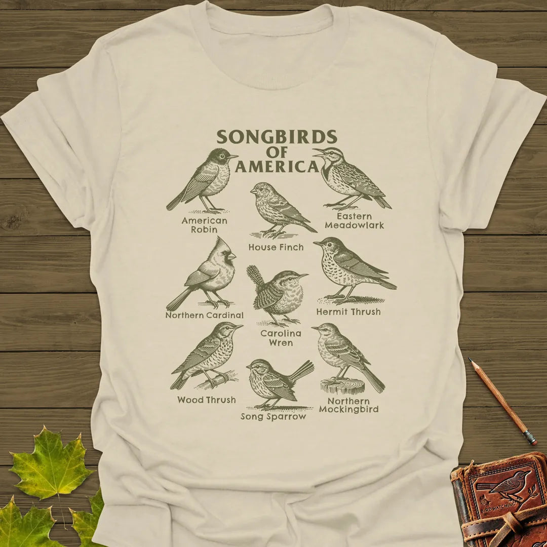 Songbirds of America T-Shirt Sand