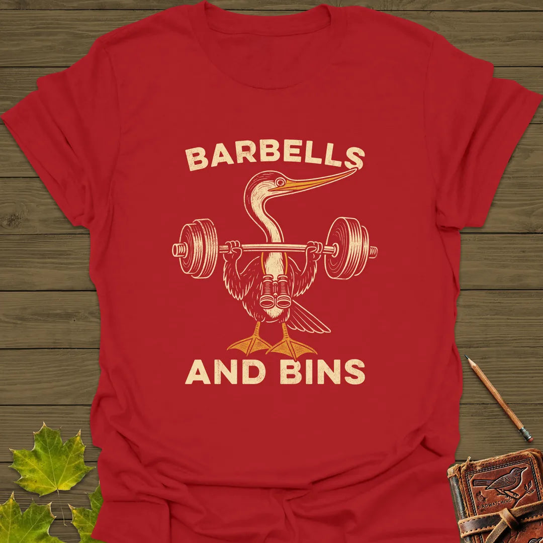 Barbells and Bins T-Shirt Red