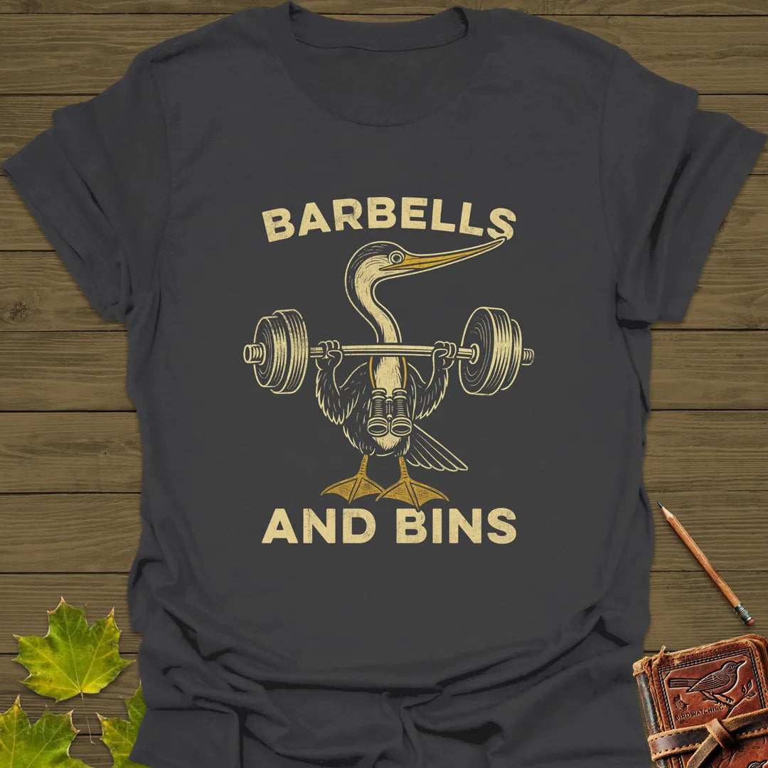 Barbells and Bins T-Shirt Charcoal