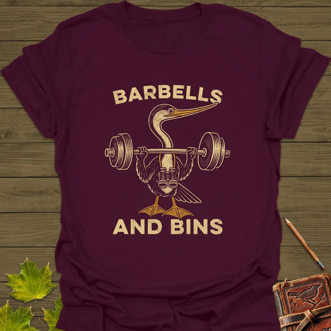 Barbells and Bins T-Shirt Maroon