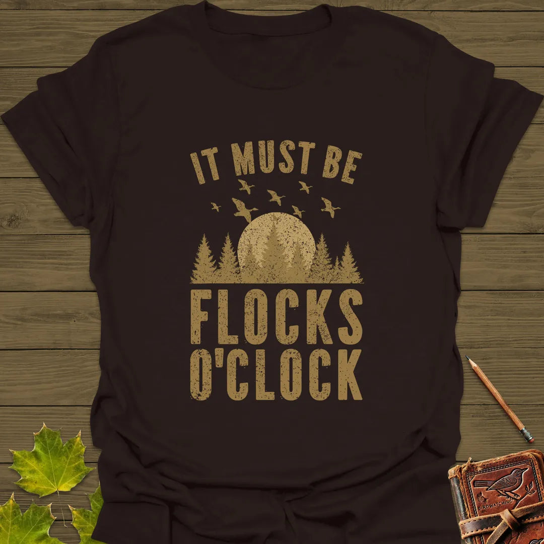 Flocks O'Clock T-Shirt Dark Chocolate