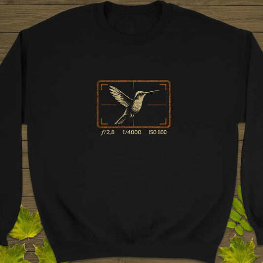 Hummingbird Photography Crewneck Sweatshirt Black