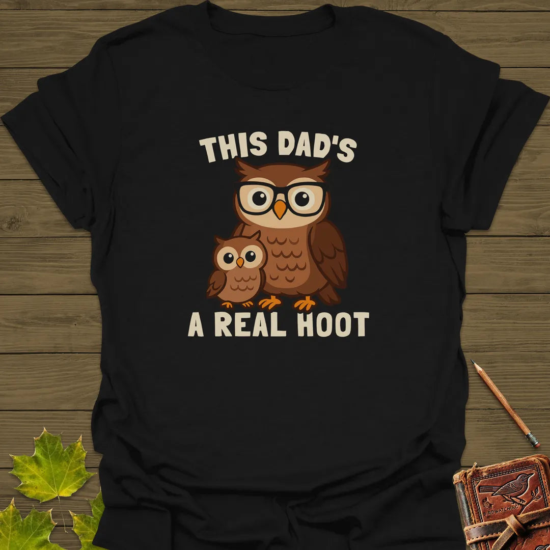 Dad's A Hoot T-Shirt Black