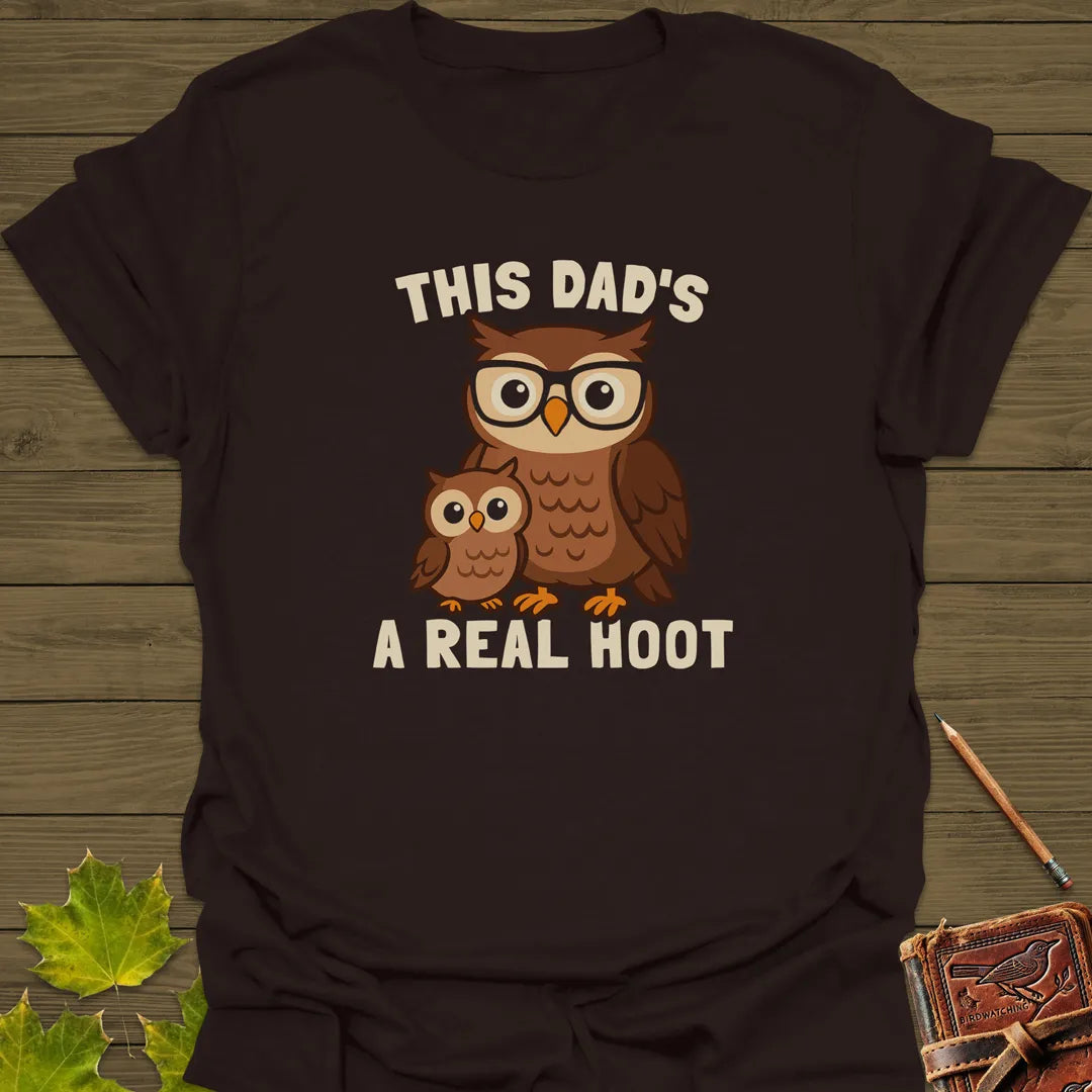 Dad's A Hoot T-Shirt Dark Chocolate