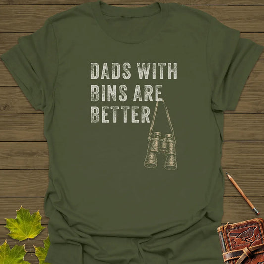 Dads With Bins T-Shirt Military Green