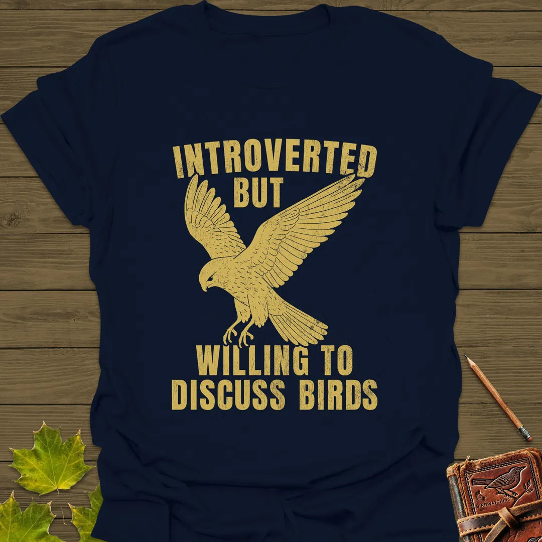 Willing To Discuss Birds T-Shirt Navy