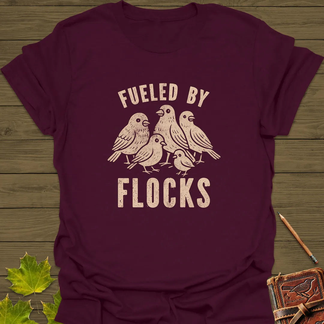 Fueled By Flocks T-Shirt Maroon