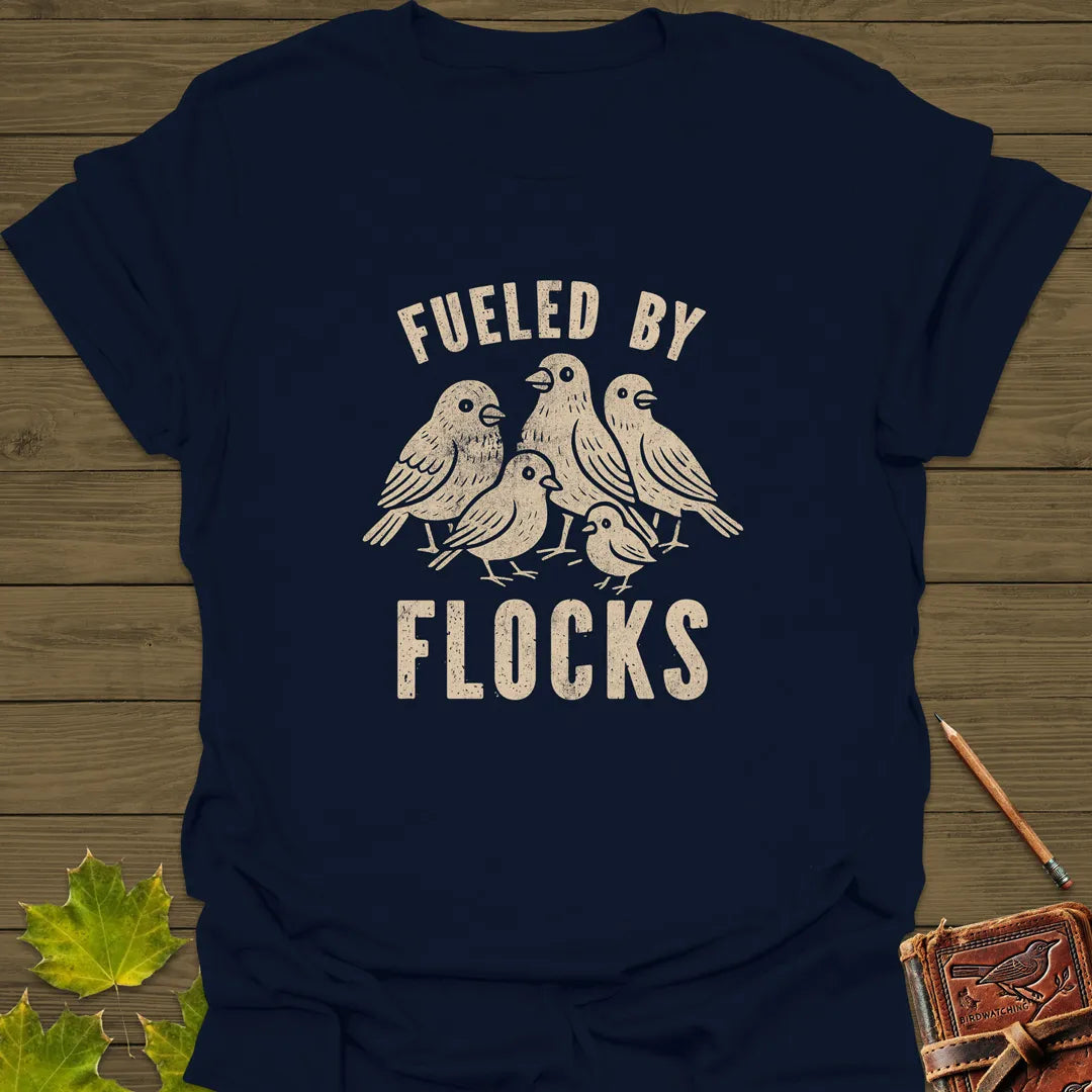 Fueled By Flocks T-Shirt Navy