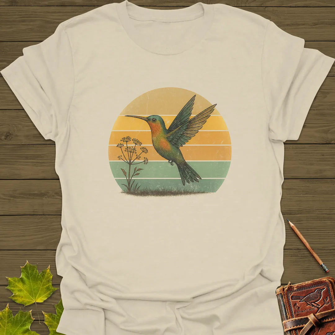 Vintage Hummingbird Sunset T-Shirt Sand