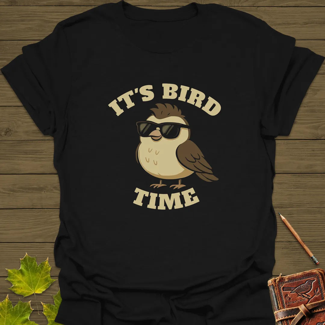 Bird Time T-Shirt Black