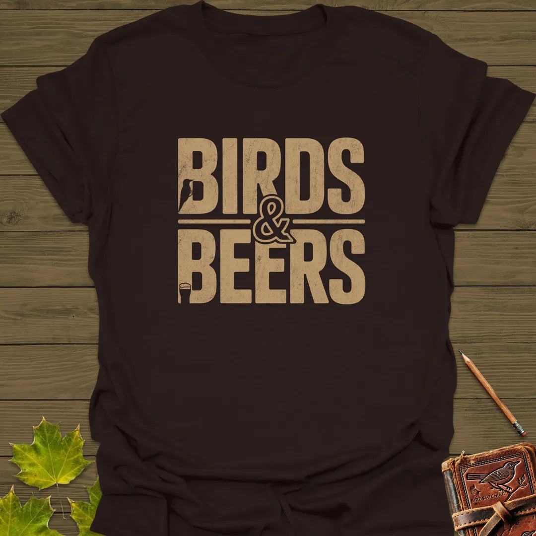 Birds & Beers T-Shirt Dark Chocolate