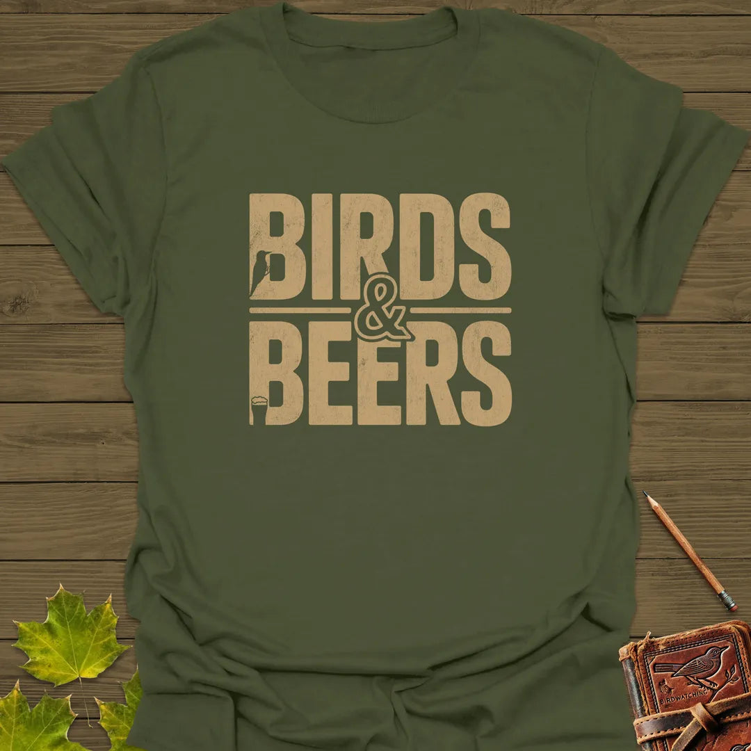 Birds & Beers T-Shirt Military Green