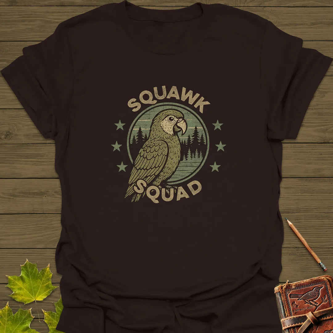 Squawk Squad T-Shirt Dark Chocolate