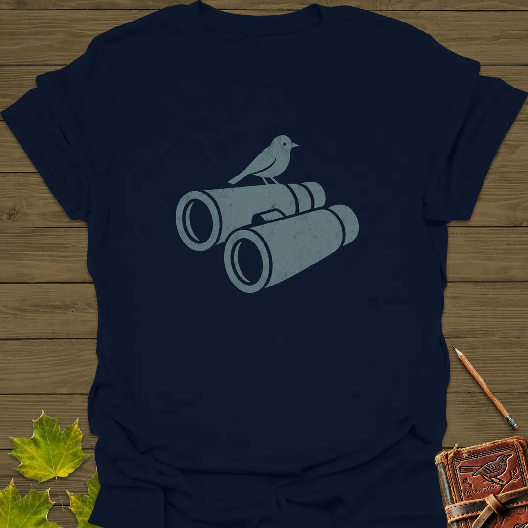 Bird on Bins T-Shirt Navy