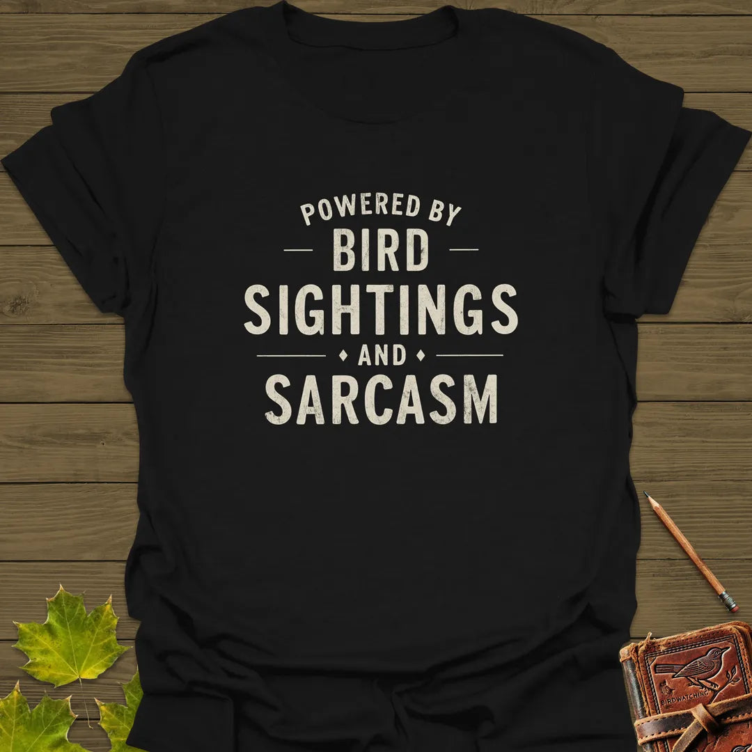 Birds and Sarcasm T-Shirt Black