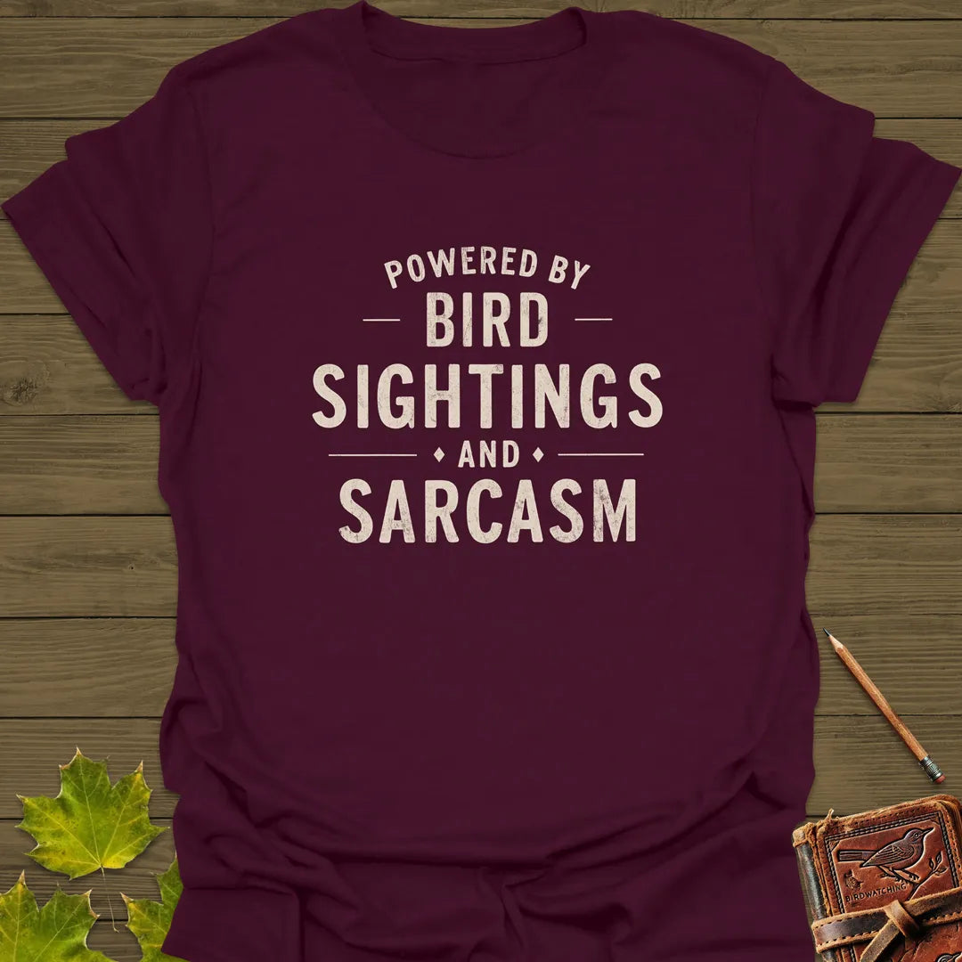 Birds and Sarcasm T-Shirt Maroon