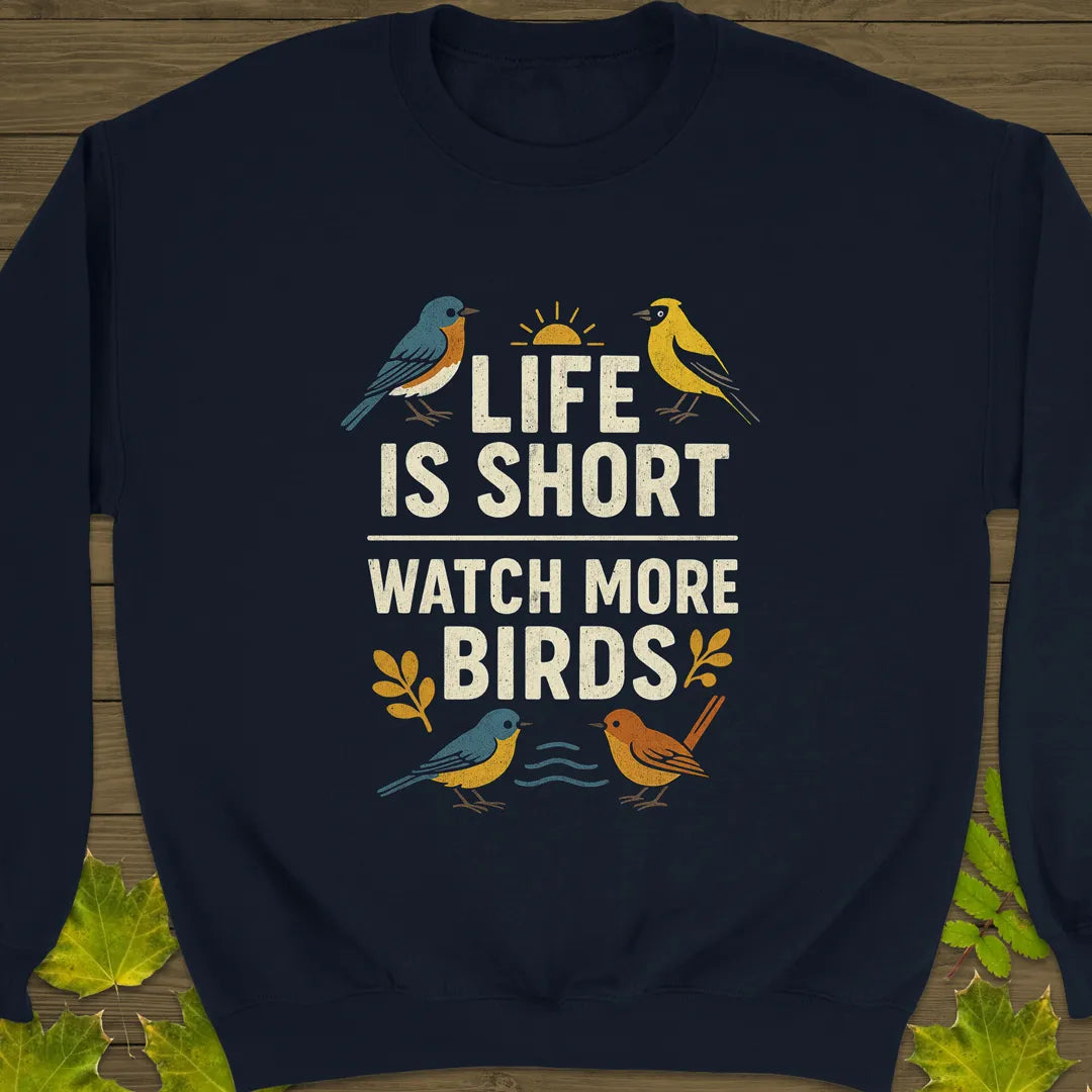 Watch More Birds Crewneck Sweatshirt Navy
