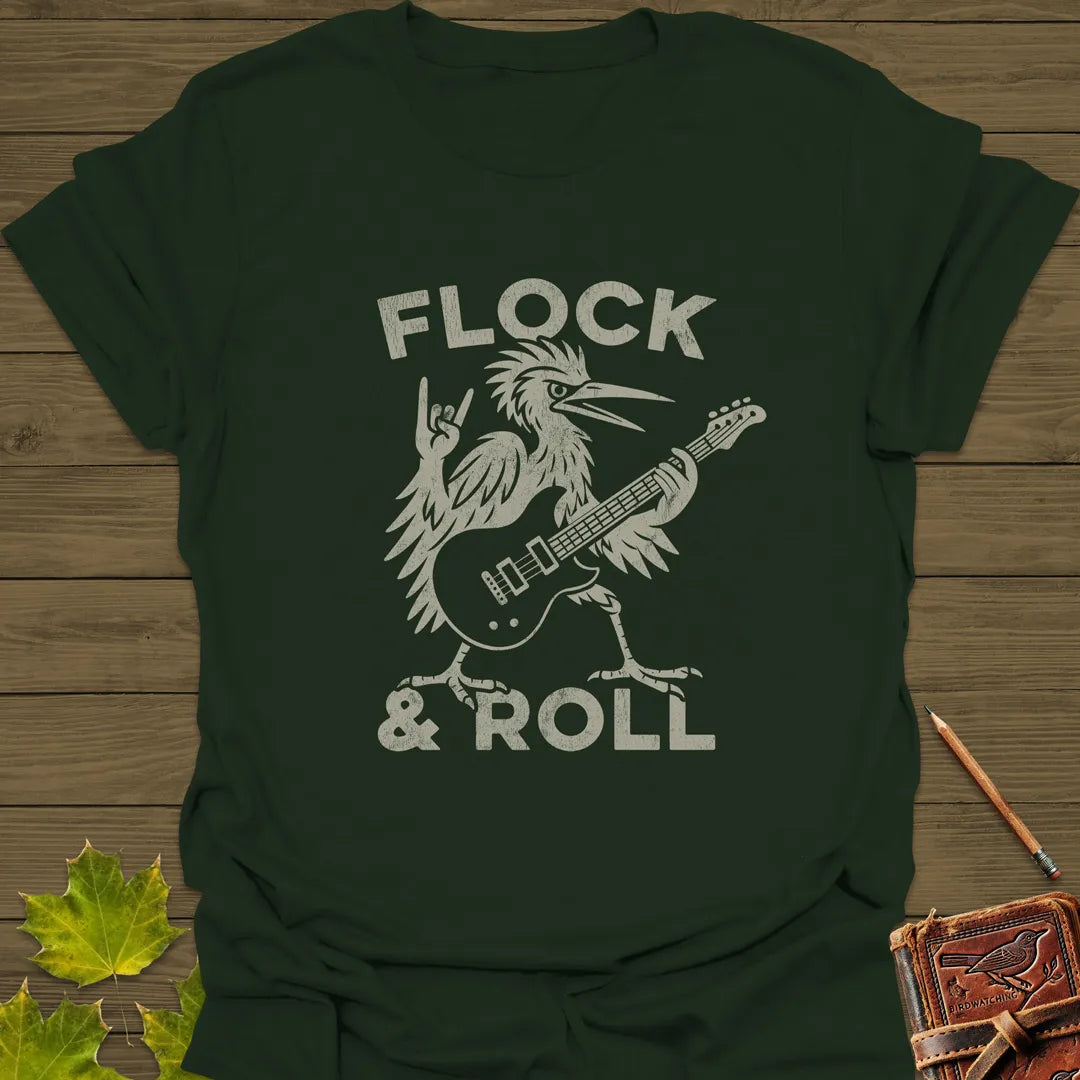 Flock & Roll T-Shirt Forest Green