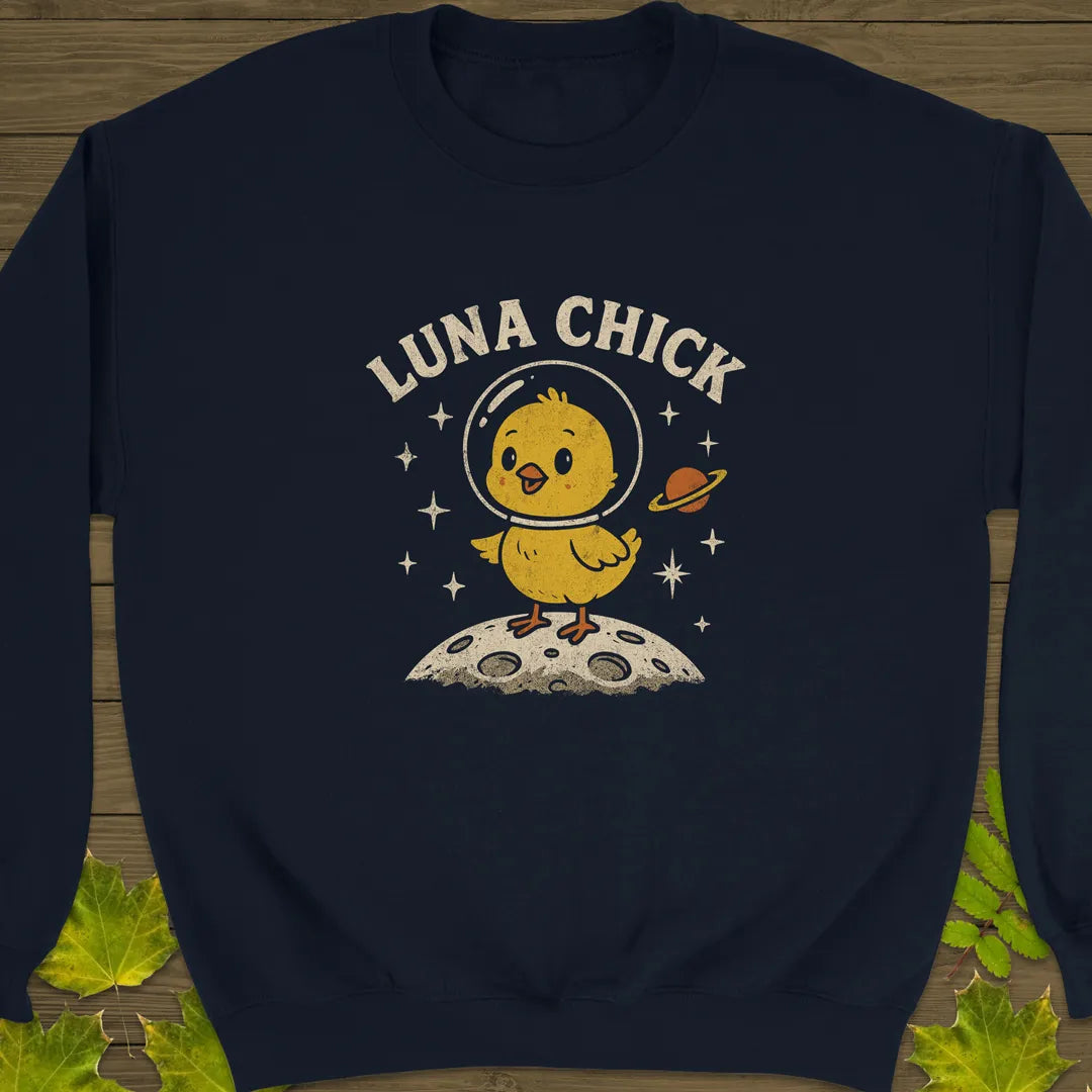 Luna Chick Crewneck Sweatshirt Navy