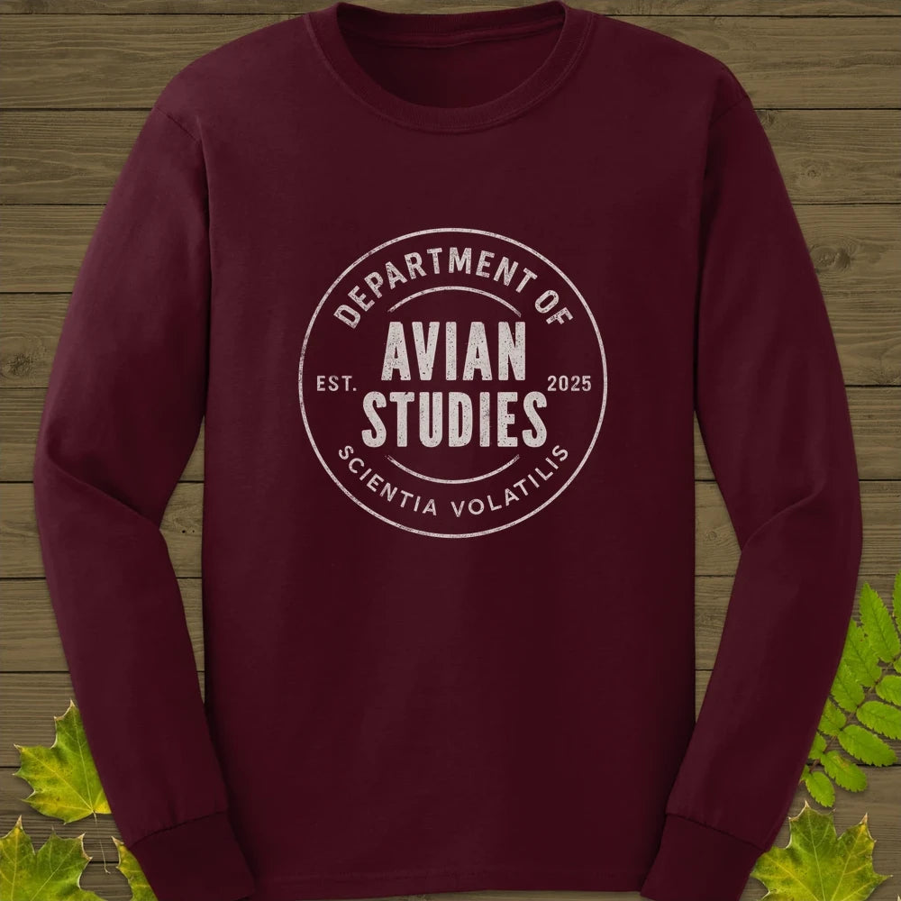 Avian Studies Long Sleeve Maroon