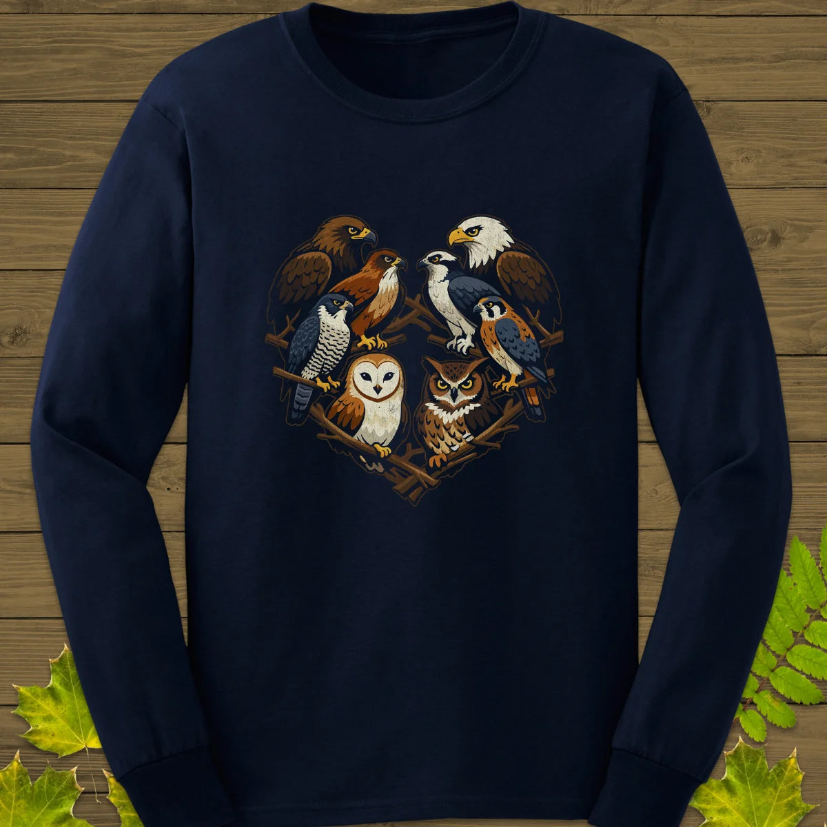 Heart Full Of Raptors Long Sleeve Navy