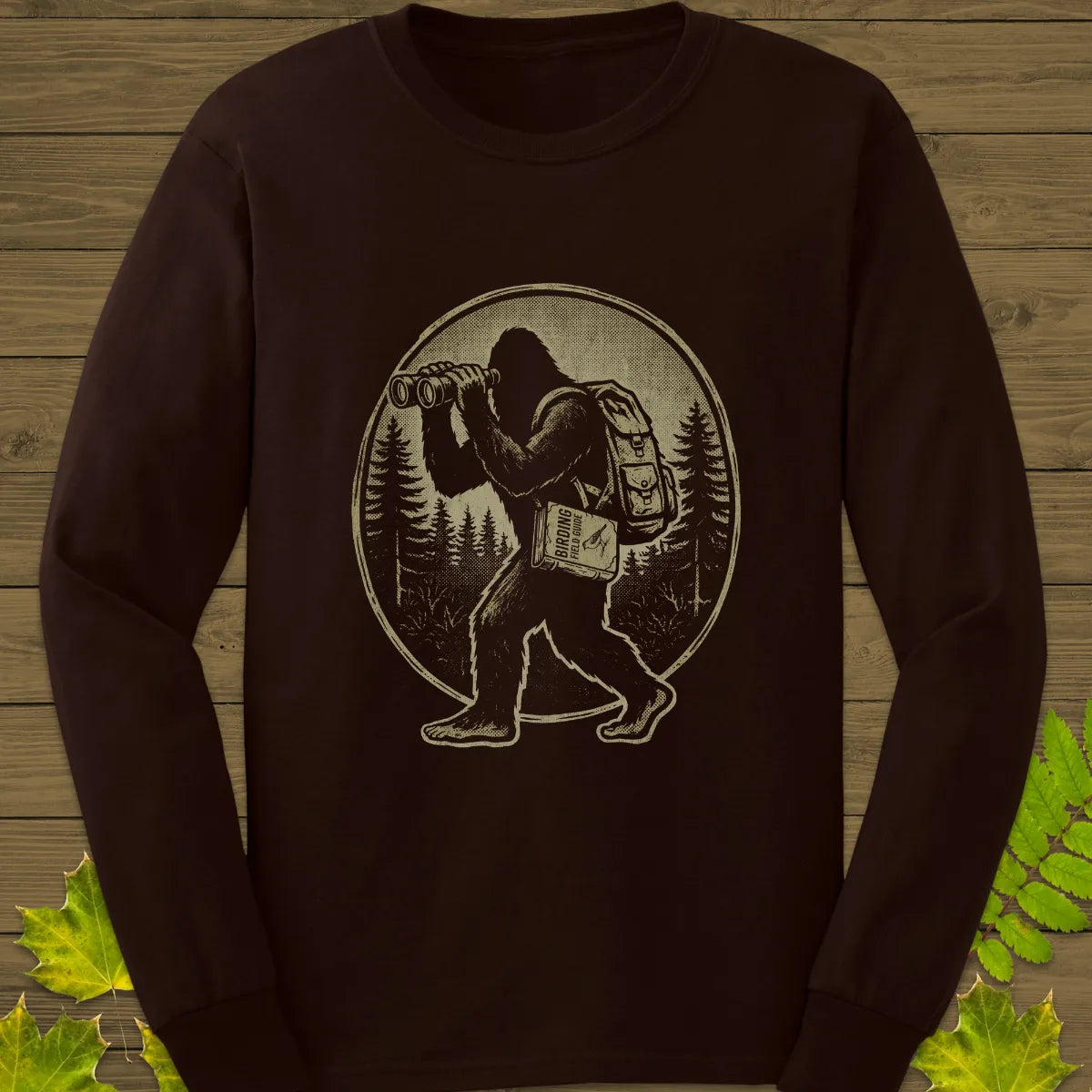 Bigfoot Birding Club Long Sleeve Dark Chocolate