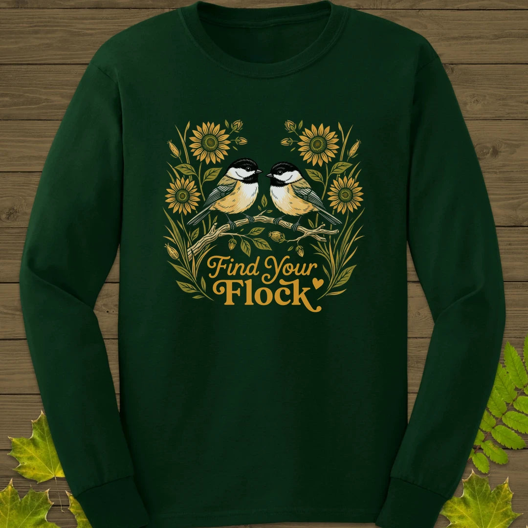 Find Your Flock Long Sleeve Forest Green