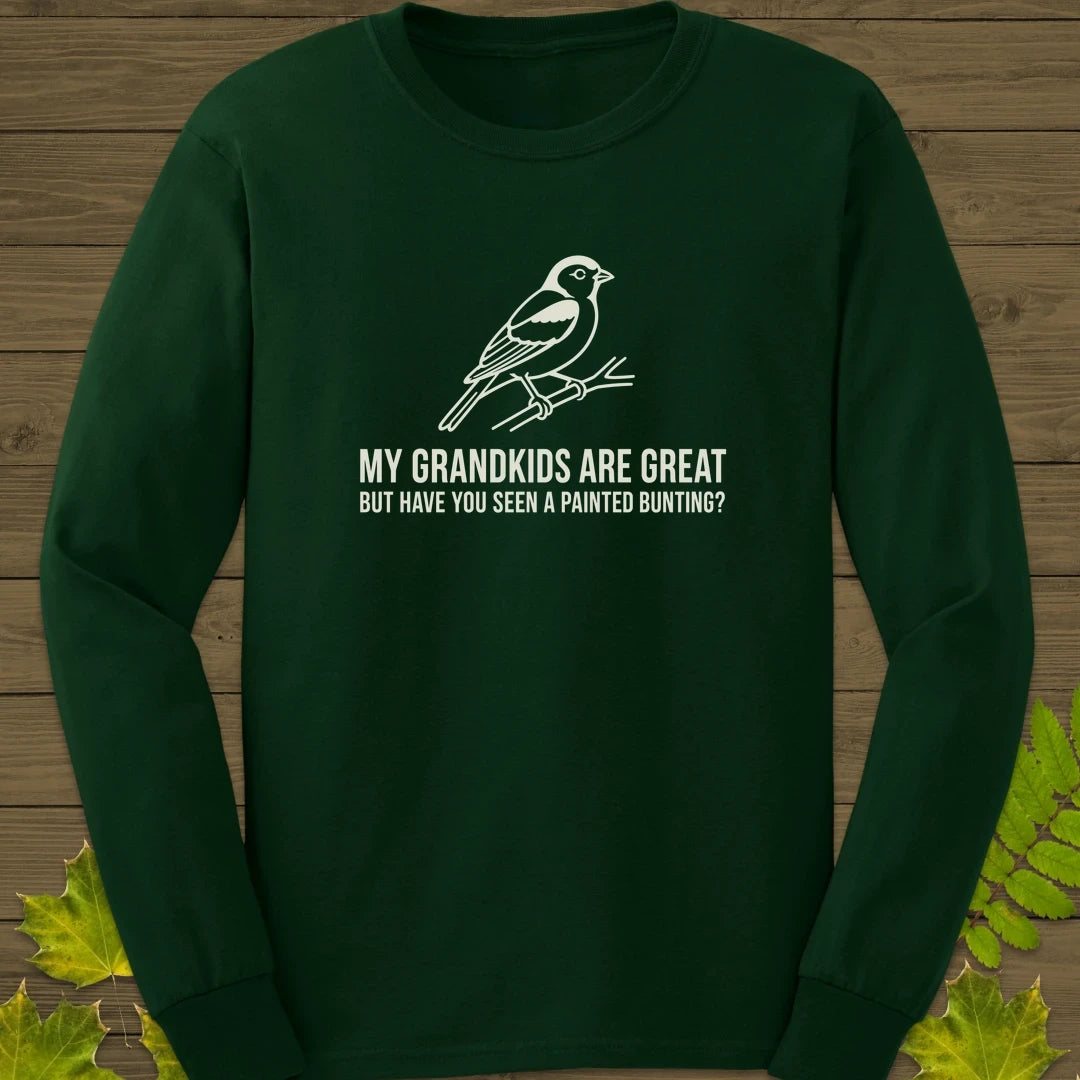 Painted Bunting Pride Long Sleeve Forest Green